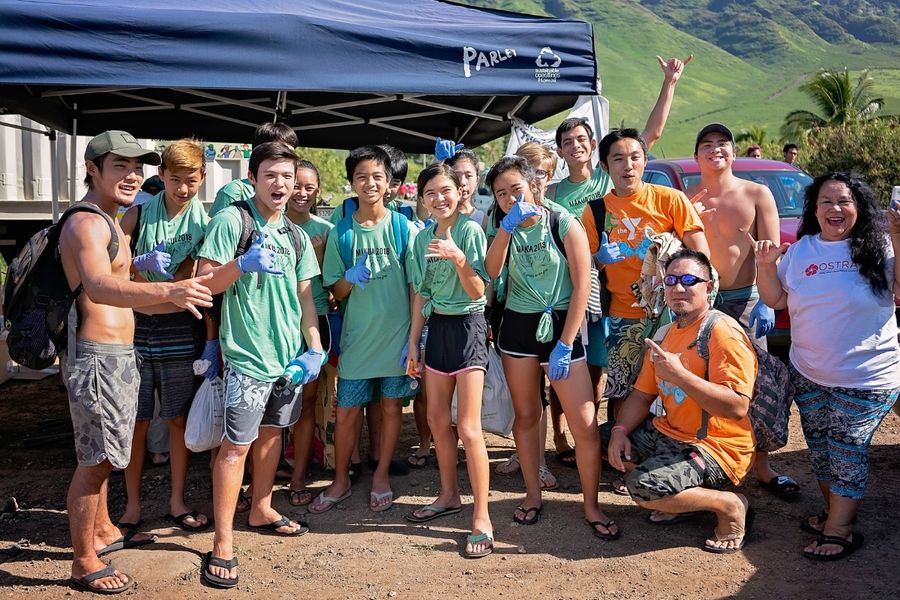 Hawaii church community volunteers engaged in fellowship and community service activities in Honolulu